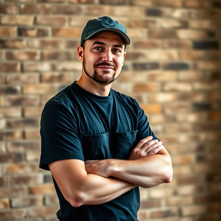 Illustrative portrait of a tradesperson